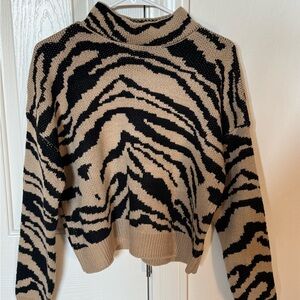 SHEIN Zebra Print Women's Sweater Sz Small